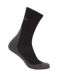 Icebreaker Wander Sock Crew Hike+ Light (Merino wool, durable, lightweight) black/obsidian men's